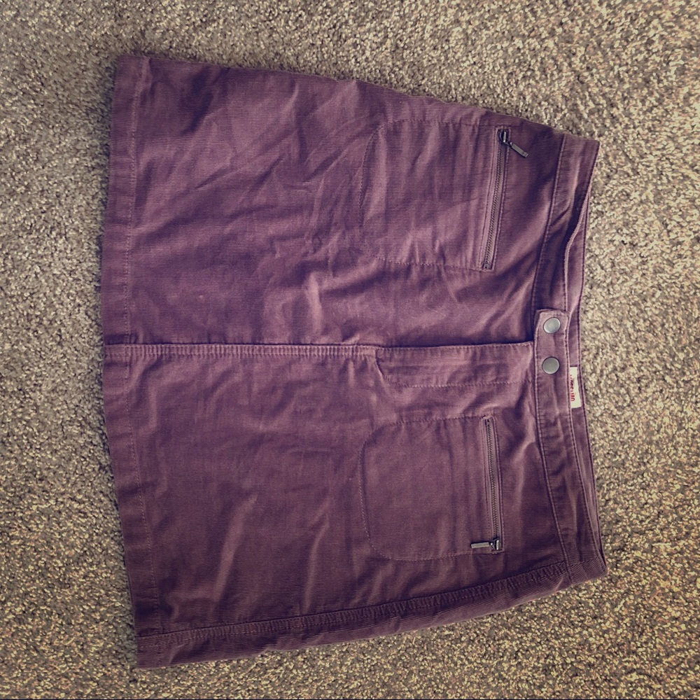 Pink corduroy skirt